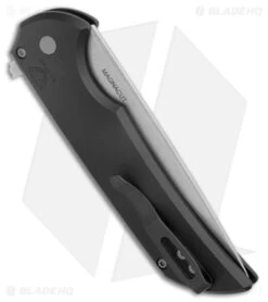 Pro-Tech Mordax Plunge Lock Flipper Knife Black (3.5" Stonewash MagnaCut) MX101 -Spyderco Sales Store Pro Tech Mordax Plunge Lock Flipper Black SW BHQ 175334 jr side