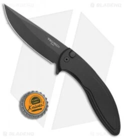 Pro-Tech Cambria Plunge Lock Flipper Knife Black Al (3.5" Black) CF03 -Spyderco Sales Store Protech Cambria flipper black al black BHQ CF03 BHQ 74275 er bottlecap