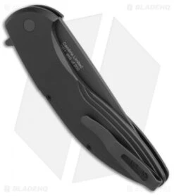 Pro-Tech Cambria Plunge Lock Flipper Knife Black Al (3.5" Black) CF03 -Spyderco Sales Store Protech Cambria flipper black al black BHQ CF03 BHQ 74275 er side