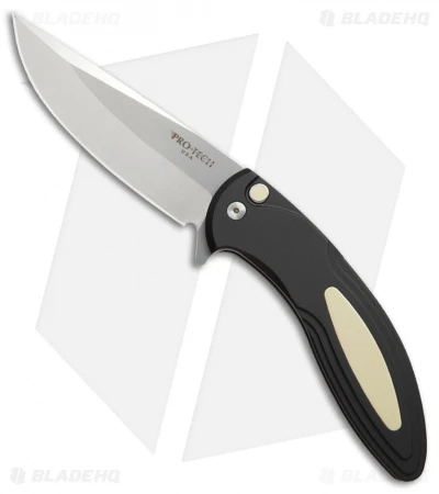 Pro-Tech Cambria Flipper Tuxedo Black / Ivory Micarta (3.5" Stonewash) CF51 1 Pro-Tech Cambria Flipper Tuxedo Black / Ivory Micarta (3.5" Stonewash) CF51