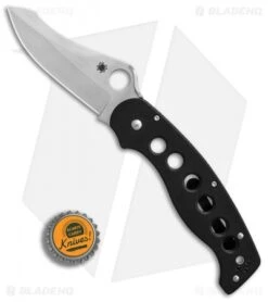 Spyderco A.T.R. 2 Compression Lock Knife Black G-10 (3.47 Satin) C70GP2 -Spyderco Sales Store Spyderco ATR 2 Black G10 satin BHQ 50819 er bottlecap