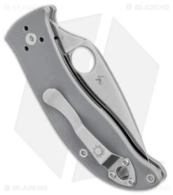 Spyderco Alcyone Liner Lock Knife Gray G-10 (2.75" Satin) C222GPGY -Spyderco Sales Store Spyderco Alcyone LL Gray G 10 Satin BHQ 71270 jr side