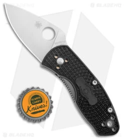 Spyderco Ambitious Lightweight Knife Black FRN (2.25" Satin) C148PBK -Spyderco Sales Store Spyderco Ambitious Lightweight LL black Satin C148PBK BHQ 145702 jr bottlecap