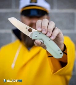 Spyderco Anso Rock Lobster Liner Lock Knife Natural G-10 (3.75" Satin CPM-M4) -Spyderco Sales Store Spyderco Anso Rock Lobster Liner Lock Knife Natural G 10 Satin CPM M4 BHQ 103827 kp Captain web