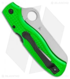 Spyderco Atlantic Salt Folding Dive Knife Green FRN (3.69" Satin LC200N) -Spyderco Sales Store Spyderco Atlantic Salt Folding Dive Knife Green FRN 3.69 Satin LC200N BHQ 116277 LS Side