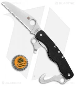 Spyderco ClipiTool Rescue Multi-Tool Knife Black G-10 (3.5" Satin Serr) C209GS -Spyderco Sales Store Spyderco ClipiTool Rescue Multi Tool Black G 10 Satin Serr C209GS BHQ 78701 jr bottlecap