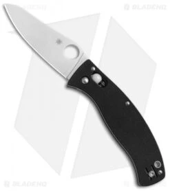 Spyderco D'Allara 3 Ball Bearing Lock Knife Black G-10 (3.4" Satin) C82GP3