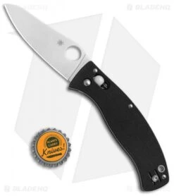 Spyderco D'Allara 3 Ball Bearing Lock Knife Black G-10 (3.4" Satin) C82GP3 -Spyderco Sales Store Spyderco DAllara 3 Ball Bearing Black G 10 C82GP3 BHQ 50822 jr bottlecap 2