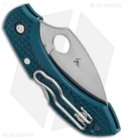 Spyderco Dragonfly 2 Lightweight Wharncliffe Knife Blue FRN (2.3" Satin) -Spyderco Sales Store Spyderco Dragonfly 2 Lightweight Wharncliffe Blue FRN Satin BHQ 121025 jr side