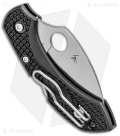 Spyderco Dragonfly 2 Wharncliffe Knife Black FRN (2.28" Satin) C28FPWCBK2 -Spyderco Sales Store Spyderco Dragonfly 2 Wharncliffe Black FRN Satin C28FPWCBK2 BHQ 97445 jr side