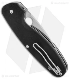 Spyderco Emphasis Liner Lock Knife Black G-10 (3.61" Satin Serr) C245GPS -Spyderco Sales Store Spyderco Emphasis LL Black G 10 Satin Serr C245GPS BHQ 97495 jr side