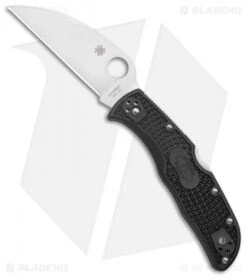 Spyderco Endela Wharncliffe Lockback Knife Black FRN (3.5" Satin)