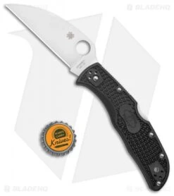 Spyderco Endela Wharncliffe Lockback Knife Black FRN (3.5" Satin) -Spyderco Sales Store Spyderco Endela Wharncliffe Back Lock Black FRN Satin C243FPWCBK BHQ 138211 jr bottlecap