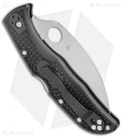 Spyderco Endela Wharncliffe Lockback Knife Black FRN (3.5" Satin) -Spyderco Sales Store Spyderco Endela Wharncliffe Back Lock Black FRN Satin C243FPWCBK BHQ 138211 jr side