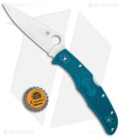 Spyderco Endura 4 Knife Flat Ground Blue FRN (3.75" Satin K390) C10FPK390 -Spyderco Sales Store Spyderco Endura 4 Knife Flat Ground Blue FRN Satin C10FPK390 BHQ 112407 jr bottlecap