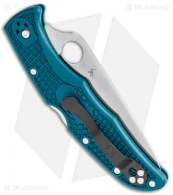 Spyderco Endura 4 Knife Flat Ground Blue FRN (3.75" Satin K390) C10FPK390 -Spyderco Sales Store Spyderco Endura 4 Knife Flat Ground Blue FRN Satin C10FPK390 BHQ 112407 jr side