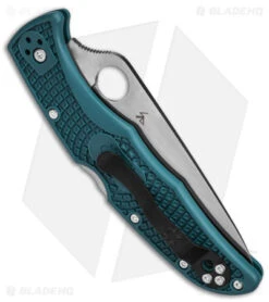 Spyderco Endura 4 Lightweight Knife Blue FRN (3.8" Full Serr) C10FSK390 -Spyderco Sales Store Spyderco Endura 4 Lightweight Knife Blue FRN 3in Serr BHQ 121022 td side