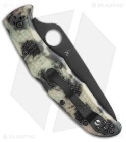 Spyderco Endura 4 Lockback Knife Glow Zome Green (3.75" Black) GITD -Spyderco Sales Store Spyderco Endura 4 Lockback Knife Glow Zome Green 3.75in Black GITD BHQ 114637 LS Side