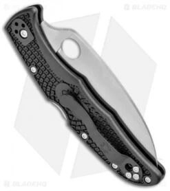 Spyderco Endura 4 Wharncliffe Back Lock Knife Black FRN (3.75" Satin) -Spyderco Sales Store Spyderco Endura 4 Wharncliffe BL Black FRN Satin C10FPWCBK BHQ 93618 jr side