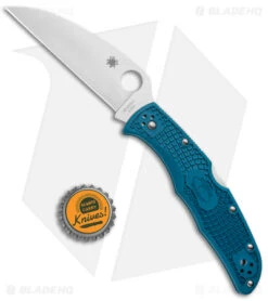 Spyderco Endura 4 Wharncliffe Back Lock Knife Blue FRN (3.75" Satin K390) -Spyderco Sales Store Spyderco Endura 4 Wharncliffe Back Lock Blue FRN Satin BHQ 174851 jr bottlecap