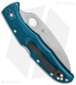 Spyderco Endura 4 Wharncliffe Back Lock Knife Blue FRN (3.75" Satin K390) -Spyderco Sales Store Spyderco Endura 4 Wharncliffe Back Lock Blue FRN Satin BHQ 174851 jr side 2