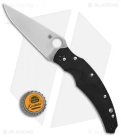 Spyderco Hennicke Opus Liner Lock Knife Black G-10 (3.75" Satin) C218GP -Spyderco Sales Store Spyderco Hennicke Opus black G10 satin BHQ 50830 er bottlecap
