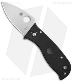 Spyderco Lil' Temperance 3 Compression Lock Knife Black G10 (2.9" Satin) C69GP3