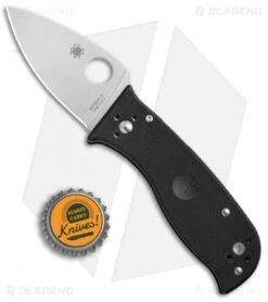 Spyderco Lil' Temperance 3 Compression Lock Knife Black G10 (2.9" Satin) C69GP3 -Spyderco Sales Store Spyderco Lil Temperance 3 CL Blk G 10 C69GP3 BHQ 50818 jr bottlecap 2