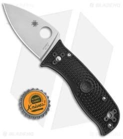 Spyderco Lil' Temperance 3 Lightweight Knife Black FRN (2.9" Satin) C69PBK3 -Spyderco Sales Store Spyderco Lil Temperance 3 Lightweight Black FRN Satin BHQ 106817 jr bottlecap