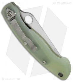Spyderco M4 Military Knife Natural G-10 (4" Satin) C36GM4P Exclusive -Spyderco Sales Store Spyderco M4 Military Natural G 10 C36GM4P BHQ 37116 jr side