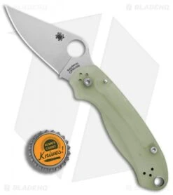 Spyderco M4 Para 3 Knife Natural G-10 (3" Satin) C223GM4P Exclusive -Spyderco Sales Store Spyderco M4 Para 3 Natural G10 satin Exclusive BHQ 71564 er bottlecap