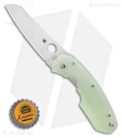 Spyderco Anso Rock Lobster Liner Lock Knife Natural G-10 (3.75" Satin CPM-M4) -Spyderco Sales Store Spyderco M4 Rock Lobster Knife Natural G 10 3.75 Satin C126GM4P Anso LS Bottlecap