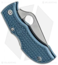 Spyderco Manbug Sprint Run Lockback Knife Blue FRN (1.95" Satin V-Toku2) MBBLPE -Spyderco Sales Store Spyderco Manbug Sprint Run LB Blue FRN Satin V Toku2 MBBLPE BHQ 78710 jr side