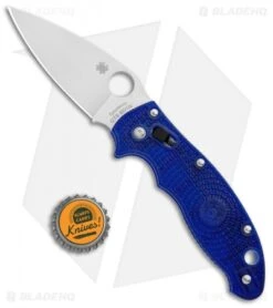 Spyderco Manix 2 Lightweight Knife Translucent Dusk Blue 86mm (3.39" Satin) -Spyderco Sales Store Spyderco Manix 2 Translucent Dusk Blue 86mm Satin C101PBL BHQ 7989 jr bottlecap