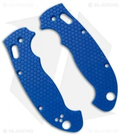 Spyderco Manix 2 XL Custom Honeycomb Pattern G10 Scales Allen Putman (Blue)