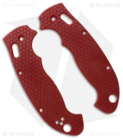 Spyderco Manix 2 XL Custom Honeycomb Pattern G10 Scales Allen Putman (Red)