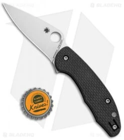 Spyderco Mantra 3 Compression Lock Knife Carbon Fiber (3.17" Satin) C233CFP -Spyderco Sales Store Spyderco Mantra 3 CL CF Satin C233CFP BHQ 80860 jr bottlecap