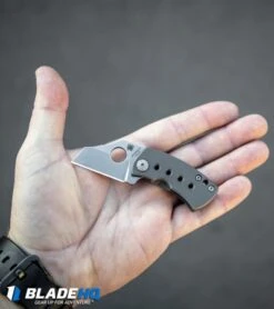 Spyderco McBee Frame Lock Knife Titanium (1.5" Stonewash) C236TIP McNees -Spyderco Sales Store Spyderco McBee Frame Lock Knife Titanium Stonewash C236TIP McNees BHQ 82801 kp in hand web
