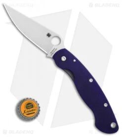Spyderco Military Knife Dark Blue G-10 (4" Satin CPM-S110V) C36GPDBL -Spyderco Sales Store Spyderco Military Dark Blue G10 Satin BHQ 33040 er bottlecap
