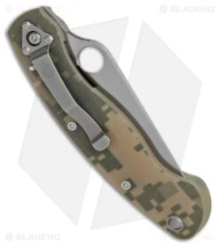 Spyderco Military Knife Digital Camo G-10 (4" Satin S30V) C36GPCMO -Spyderco Sales Store Spyderco Military Knife Digital Camo G 10 Satin C36GPCMO BHQ 3064 jr side