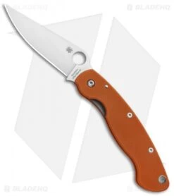Spyderco Military Sprint Run Knife Burnt Orange G-10 (4" Satin Rex 45) C36GPBORE
