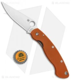 Spyderco Military Sprint Run Knife Burnt Orange G-10 (4" Satin Rex 45) C36GPBORE -Spyderco Sales Store Spyderco Military Sprint Run Burnt Orange G 10 Satin Rex C36GPBORE BHQ 85479 jr bottlecap