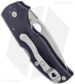 Spyderco Native 5 Knife Dark Blue G-10 (3" Satin CPM-S110V) C41GPDBL5 -Spyderco Sales Store Spyderco Native 5 Dark Blue G 10 Satin C41GPDBL5 BHQ 33044 jr side