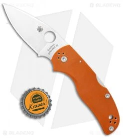 Spyderco Native 5 Lockback Knife Orange G-10 (3" Satin REX 45) Sprint C41GPBORE -Spyderco Sales Store Spyderco Native 5 LB Orange G 10 Satin C41GPBORE5 BHQ 106197 jr bottlecap