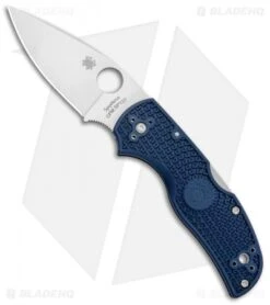 Spyderco Native 5 Lightweight Lockback Knife Blue FRN (3" Satin SPY27) C41PCBL5