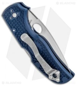 Spyderco Native 5 Lightweight Lockback Knife Blue FRN (3" Satin SPY27) C41PCBL5 -Spyderco Sales Store Spyderco Native 5 Lightweight LB Blue FRN Satin C41PCBL5 BHQ 112398 jr side 2