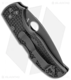 Spyderco Native 5 Lightweight S30V Lockback Knife FRN (3" Black Serr) C41PSBBK5 -Spyderco Sales Store Spyderco Native 5 Lightweight S30V LB FRN Black Serr C41PSBBK5 BHQ 30201 jr side