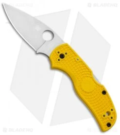 Spyderco Native 5 Salt Lockback Knife Yellow FRN (3" LC200N) C41PYL5