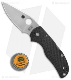 Spyderco Native 5 Knife Fluted Carbon Fiber (3" Satin CPM-S90V) C41CFFP5 -Spyderco Sales Store Spyderco Native 5 fluted cf satin BHQ 33043 er bottlecap
