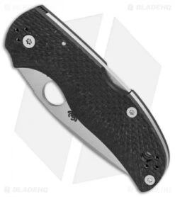 Spyderco Native 5 Knife Fluted Carbon Fiber (3" Satin CPM-S90V) C41CFFP5 -Spyderco Sales Store Spyderco Native 5 fluted cf satin BHQ 33043 er spine